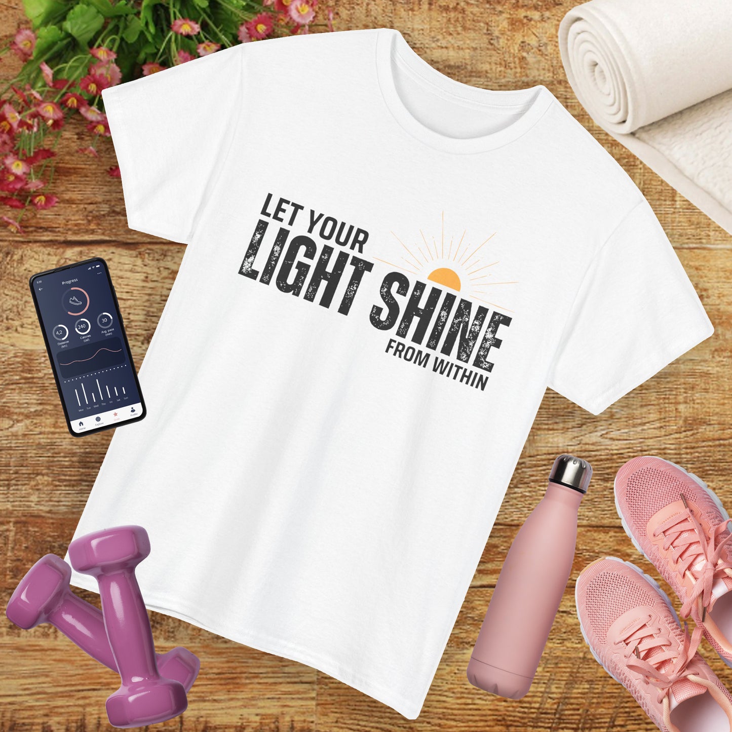 ☀️Radiant Light Heavy Cotton Tee - "Let Your Light Shine From Within"