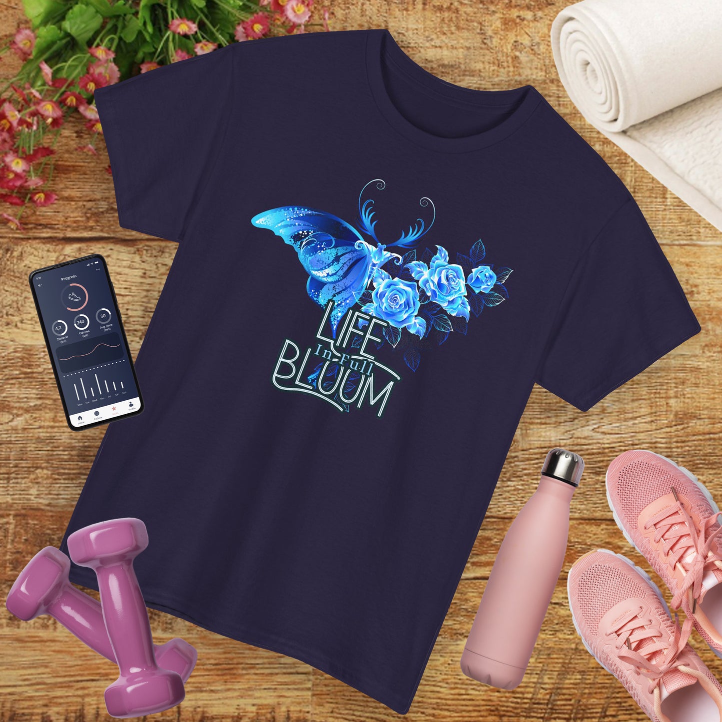 🦋Life in Full Bloom Heavy Cotton Tee - Rise, Bloom, Become