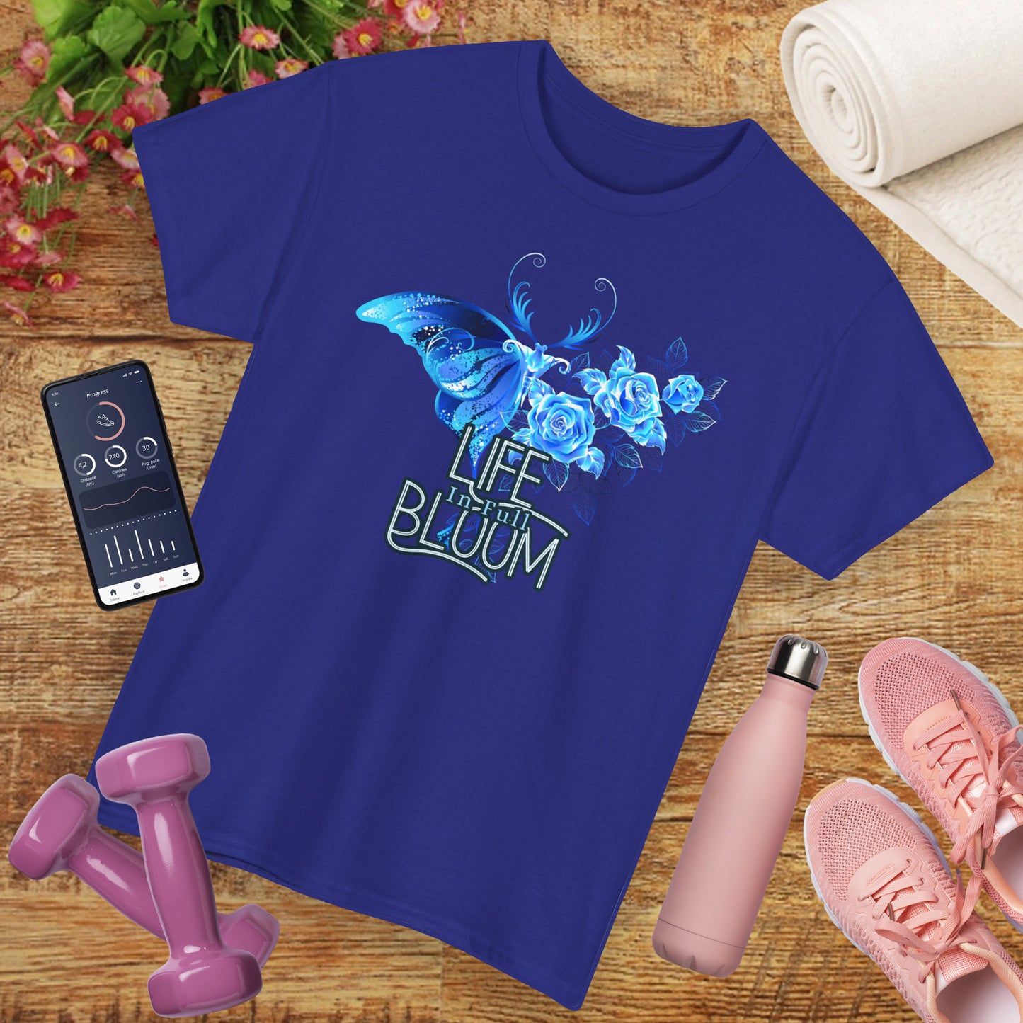 🦋Life in Full Bloom Heavy Cotton Tee - Rise, Bloom, Become