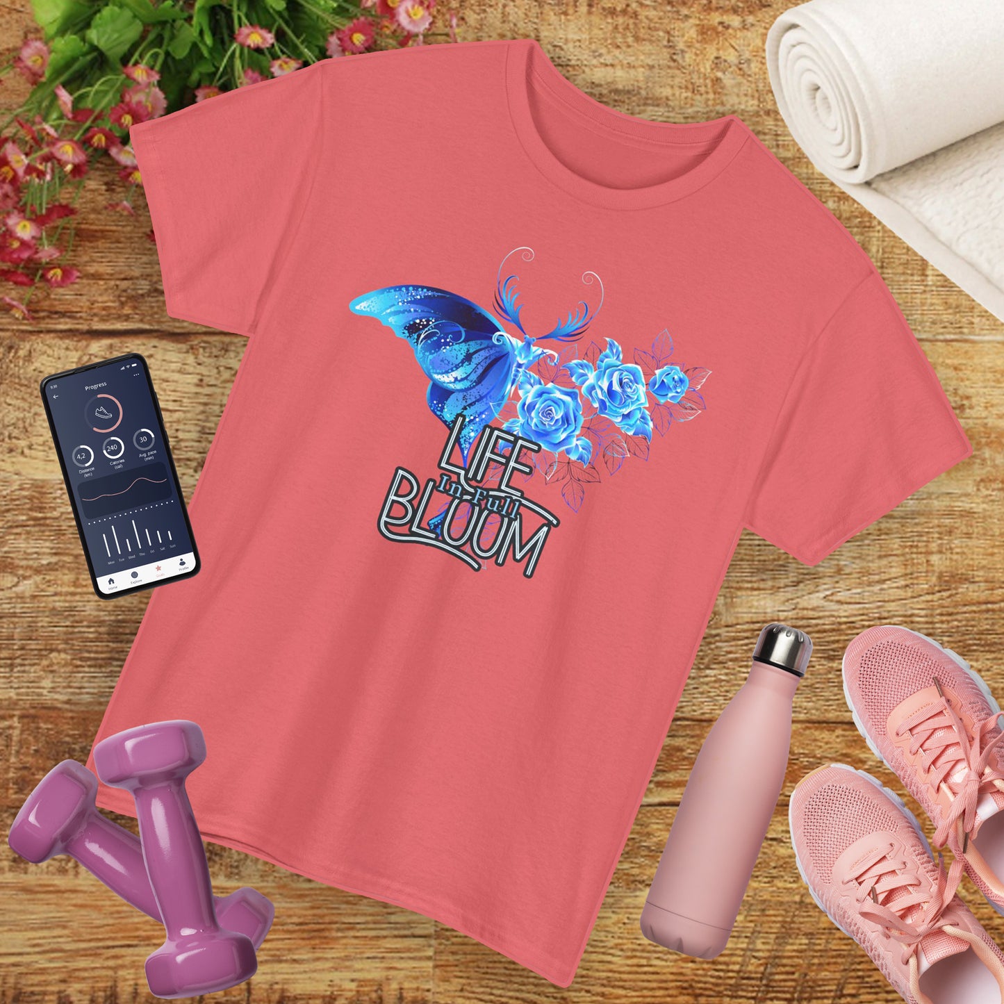 🦋Life in Full Bloom Heavy Cotton Tee - Rise, Bloom, Become
