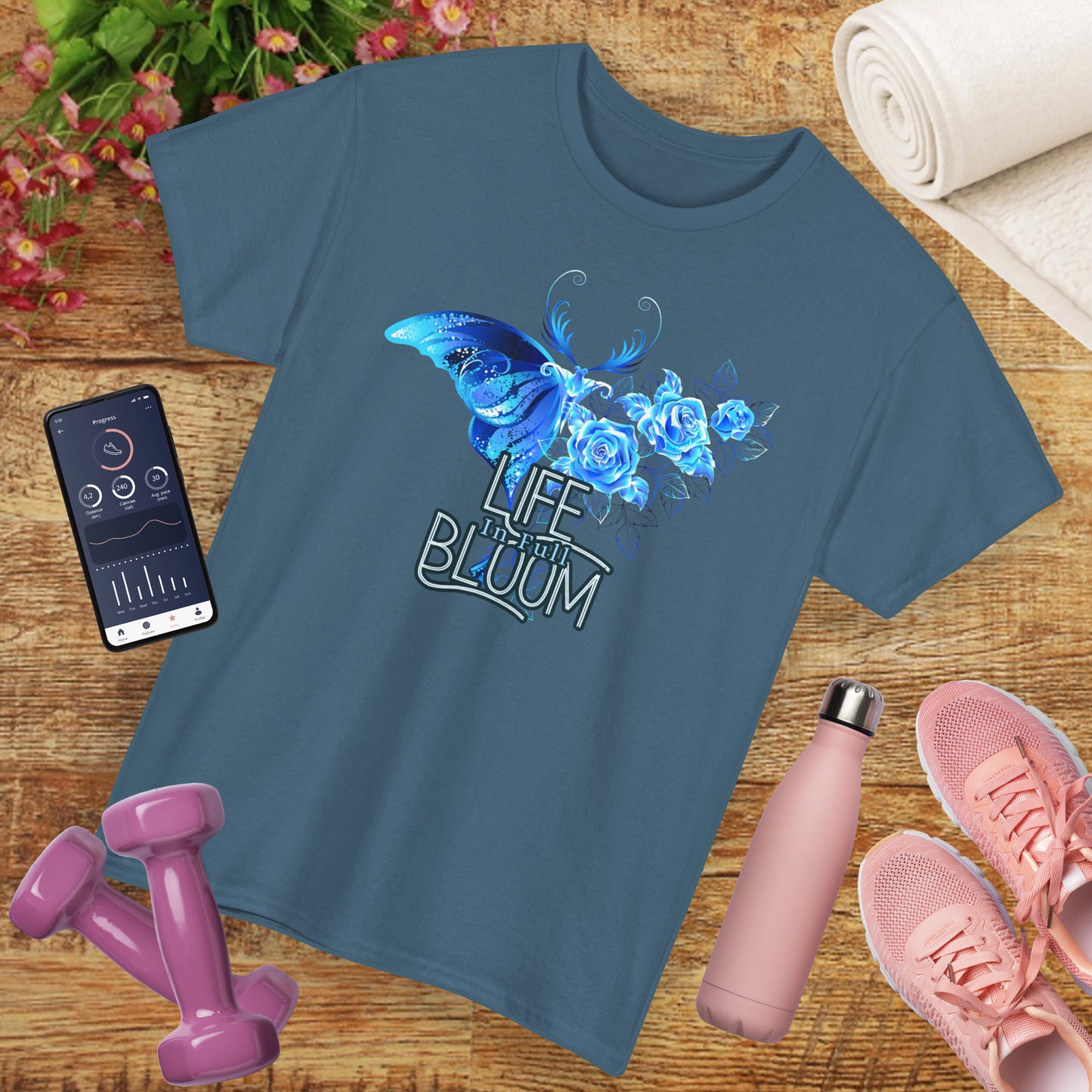 🦋Life in Full Bloom Heavy Cotton Tee - Rise, Bloom, Become