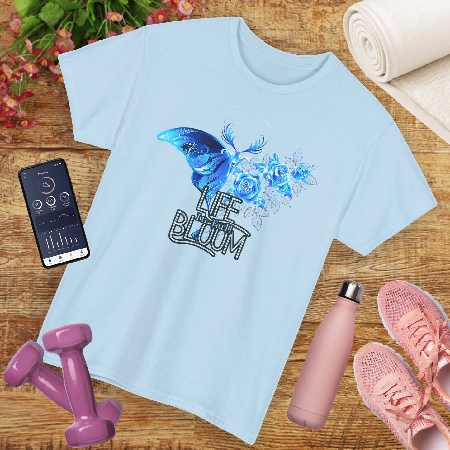 🦋Life in Full Bloom Heavy Cotton Tee - Rise, Bloom, Become