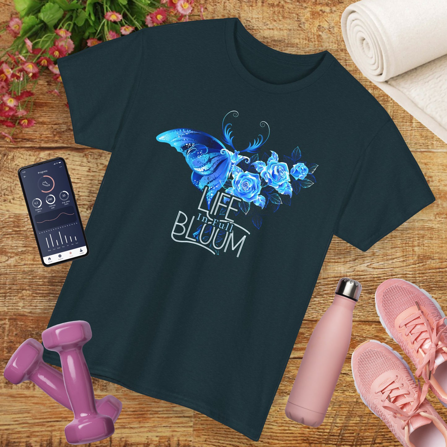🦋Life in Full Bloom Heavy Cotton Tee - Rise, Bloom, Become