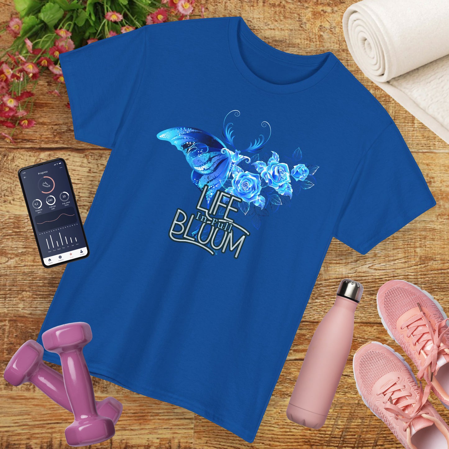 🦋Life in Full Bloom Heavy Cotton Tee - Rise, Bloom, Become