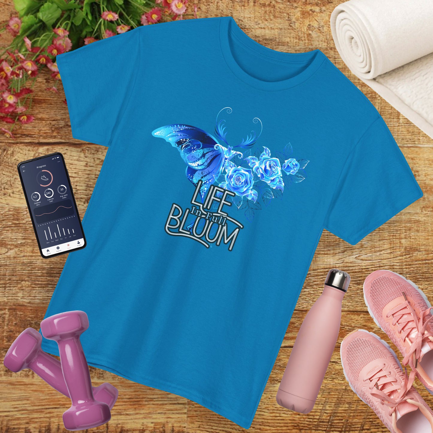 🦋Life in Full Bloom Heavy Cotton Tee - Rise, Bloom, Become