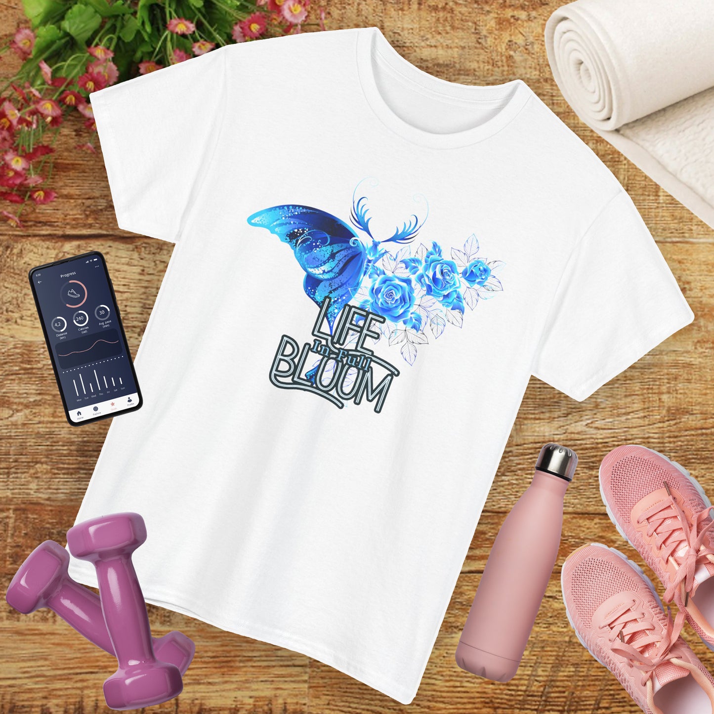🦋Life in Full Bloom Heavy Cotton Tee - Rise, Bloom, Become