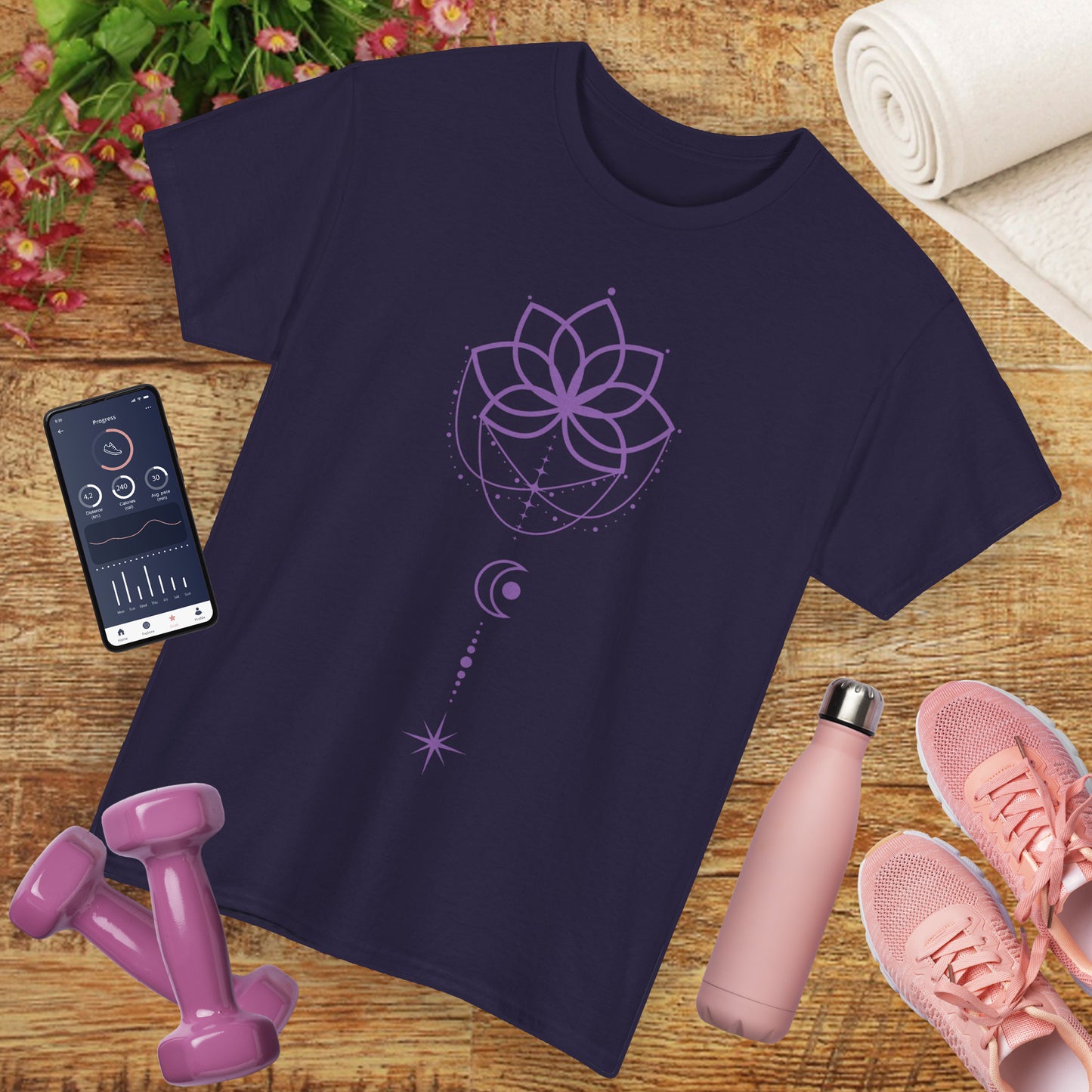 💜Celestial Grace Heavy Cotton Tee - Align with Light & Flow