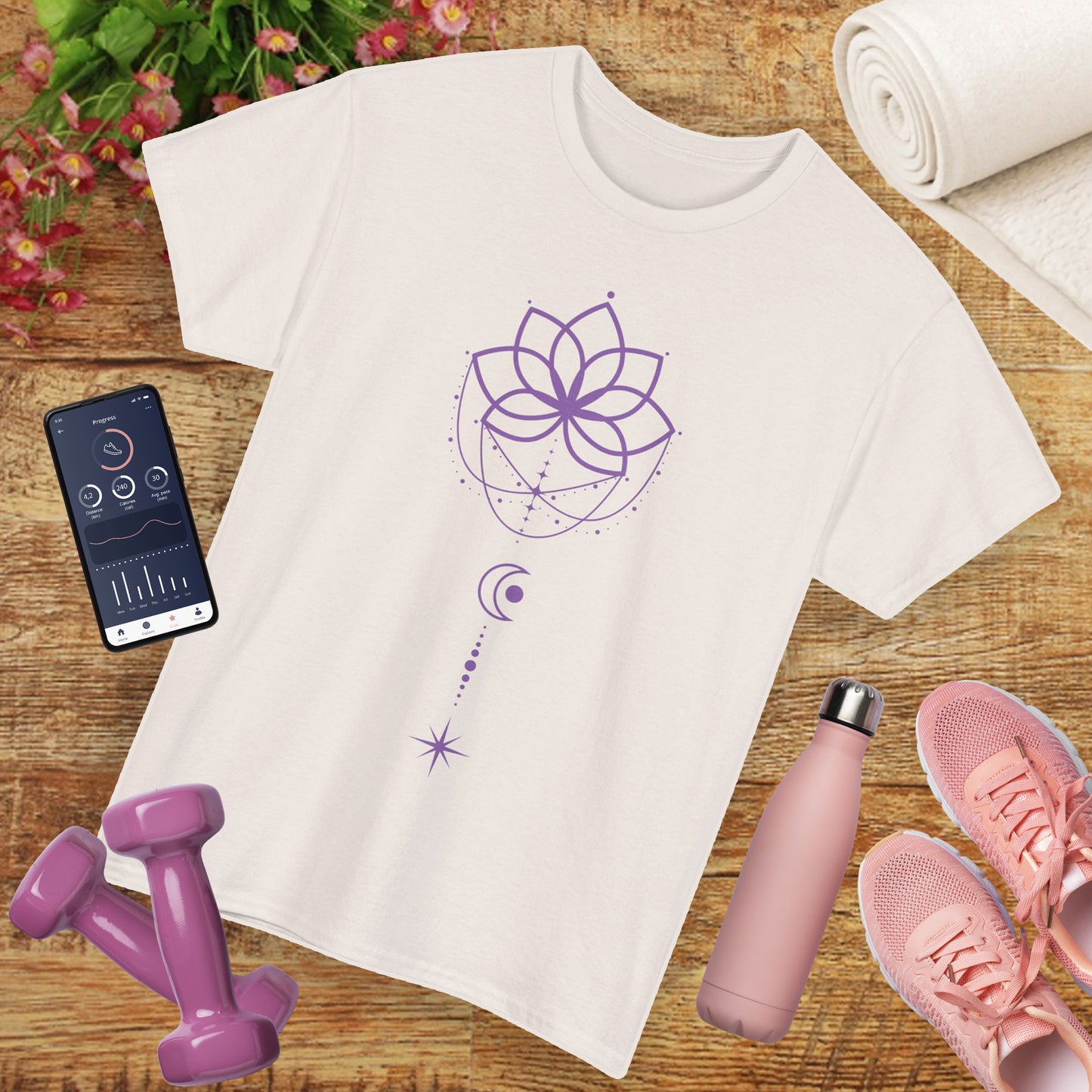 💜Celestial Grace Heavy Cotton Tee - Align with Light & Flow