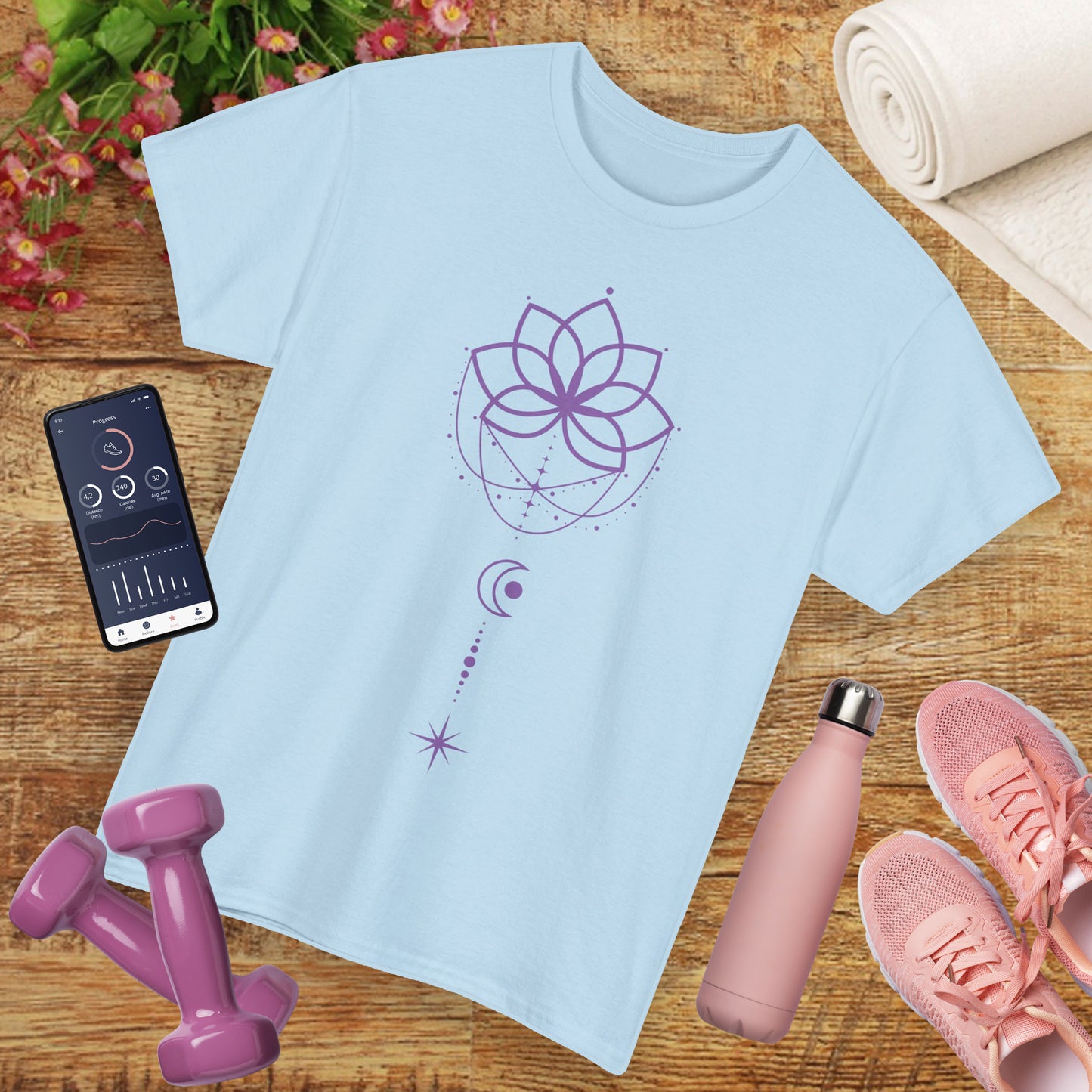 💜Celestial Grace Heavy Cotton Tee - Align with Light & Flow