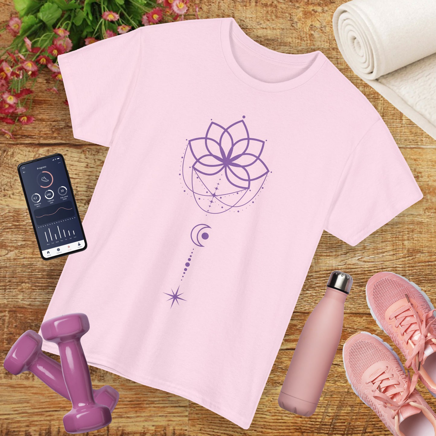 💜Celestial Grace Heavy Cotton Tee - Align with Light & Flow