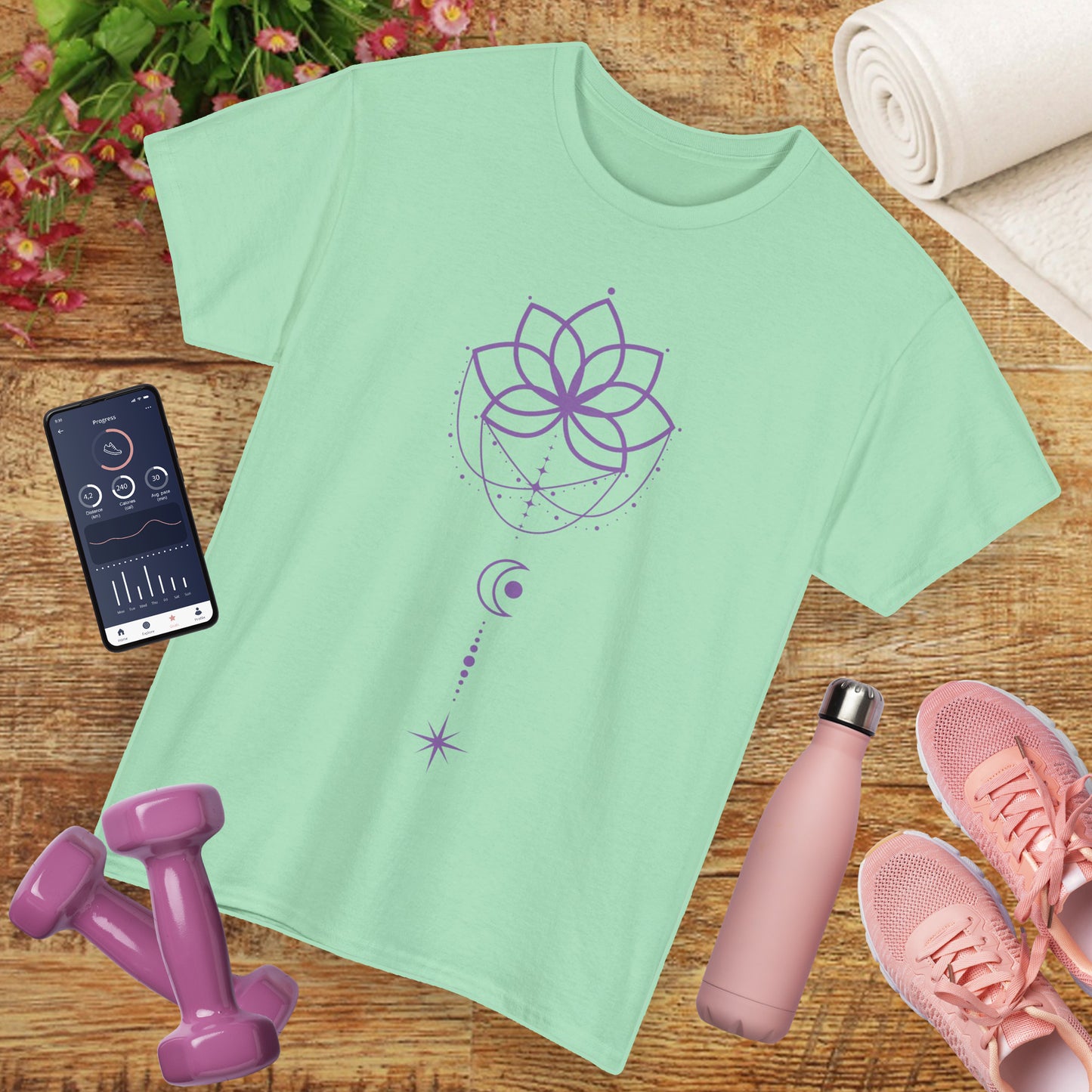 💜Celestial Grace Heavy Cotton Tee - Align with Light & Flow