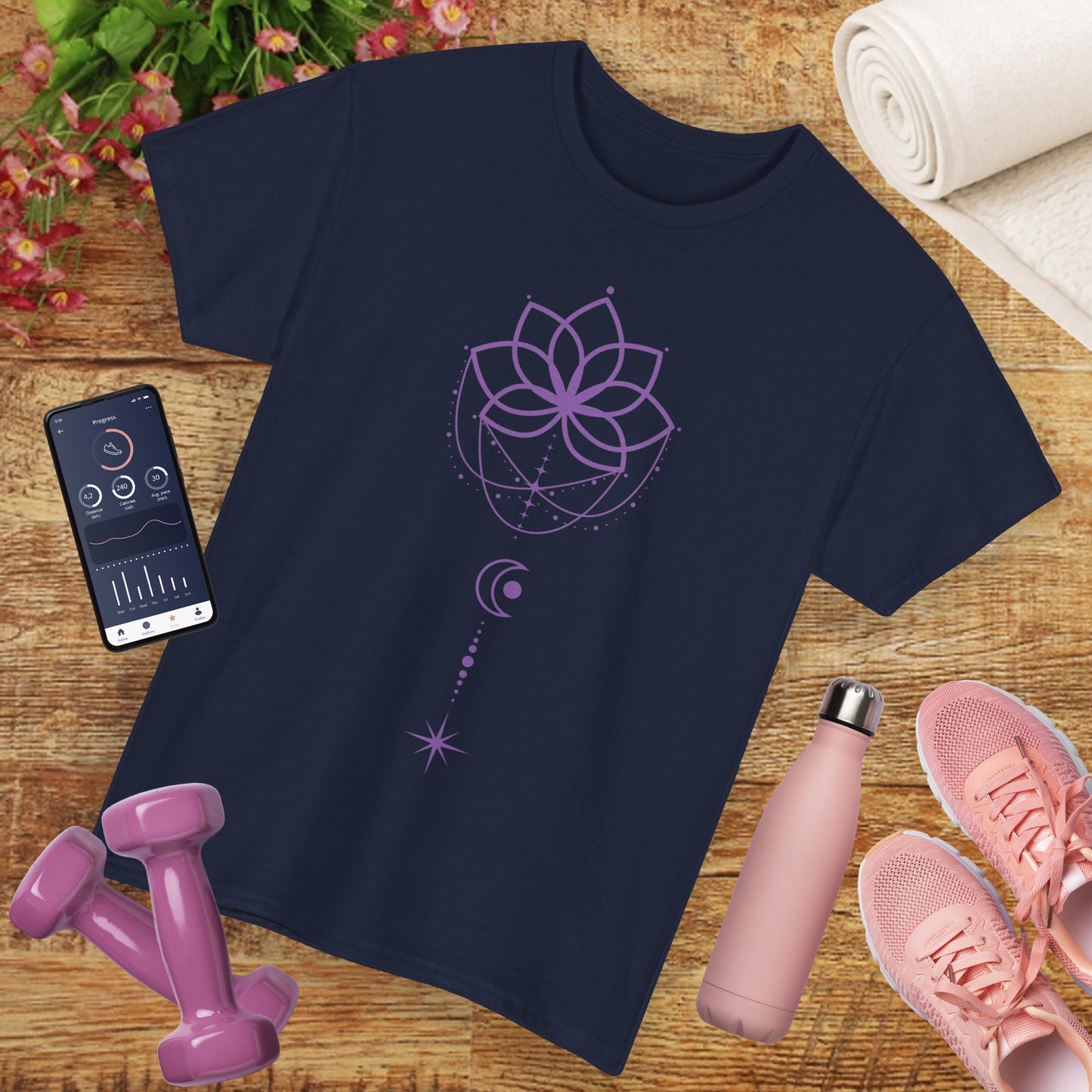 💜Celestial Grace Heavy Cotton Tee - Align with Light & Flow