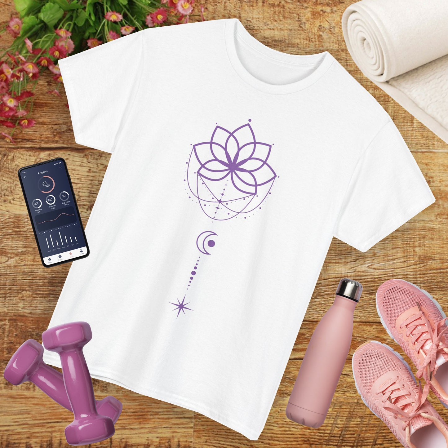 💜Celestial Grace Heavy Cotton Tee - Align with Light & Flow