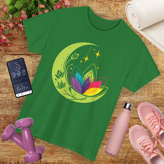 Moonlit Blossoms Heavy Cotton Tee - A Celebration of New Beginnings