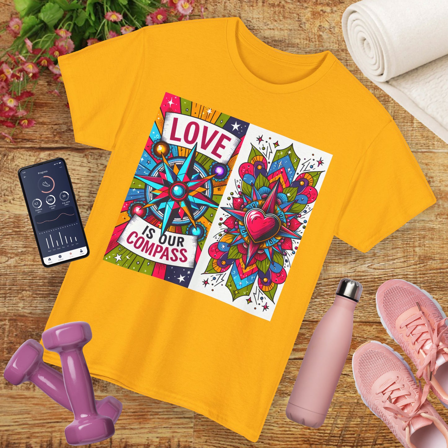 🧭HeartNorth Heavy Cotton Tee - Let Love Be the Way