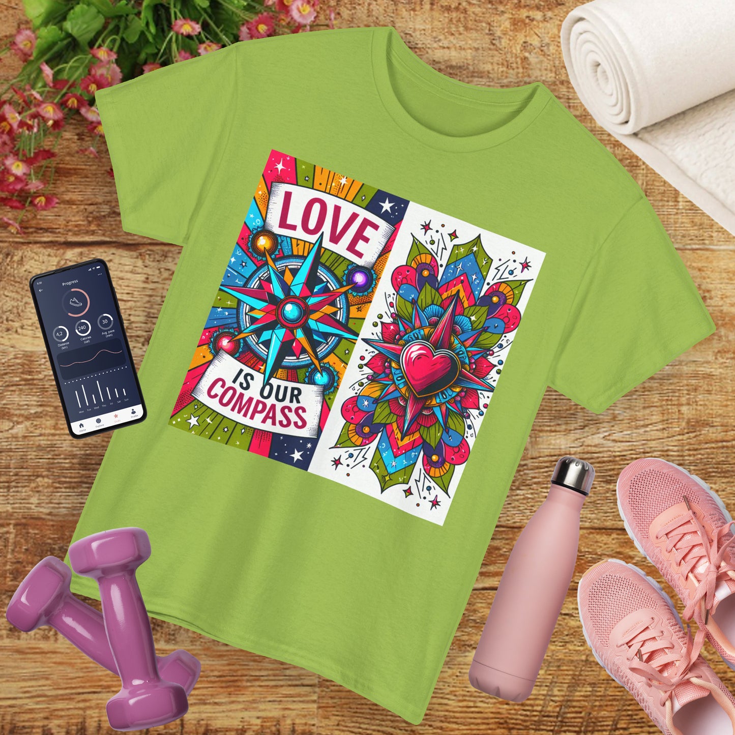 🧭HeartNorth Heavy Cotton Tee - Let Love Be the Way