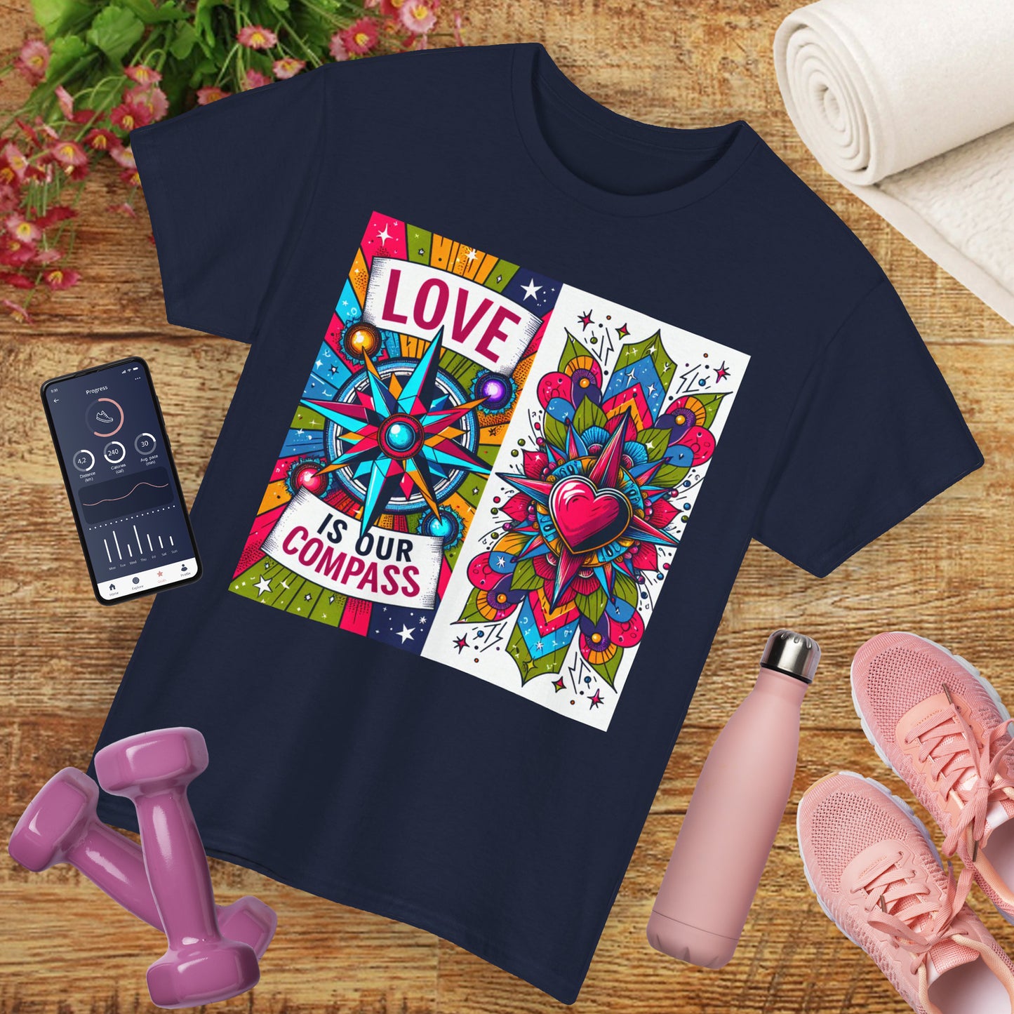 🧭HeartNorth Heavy Cotton Tee - Let Love Be the Way