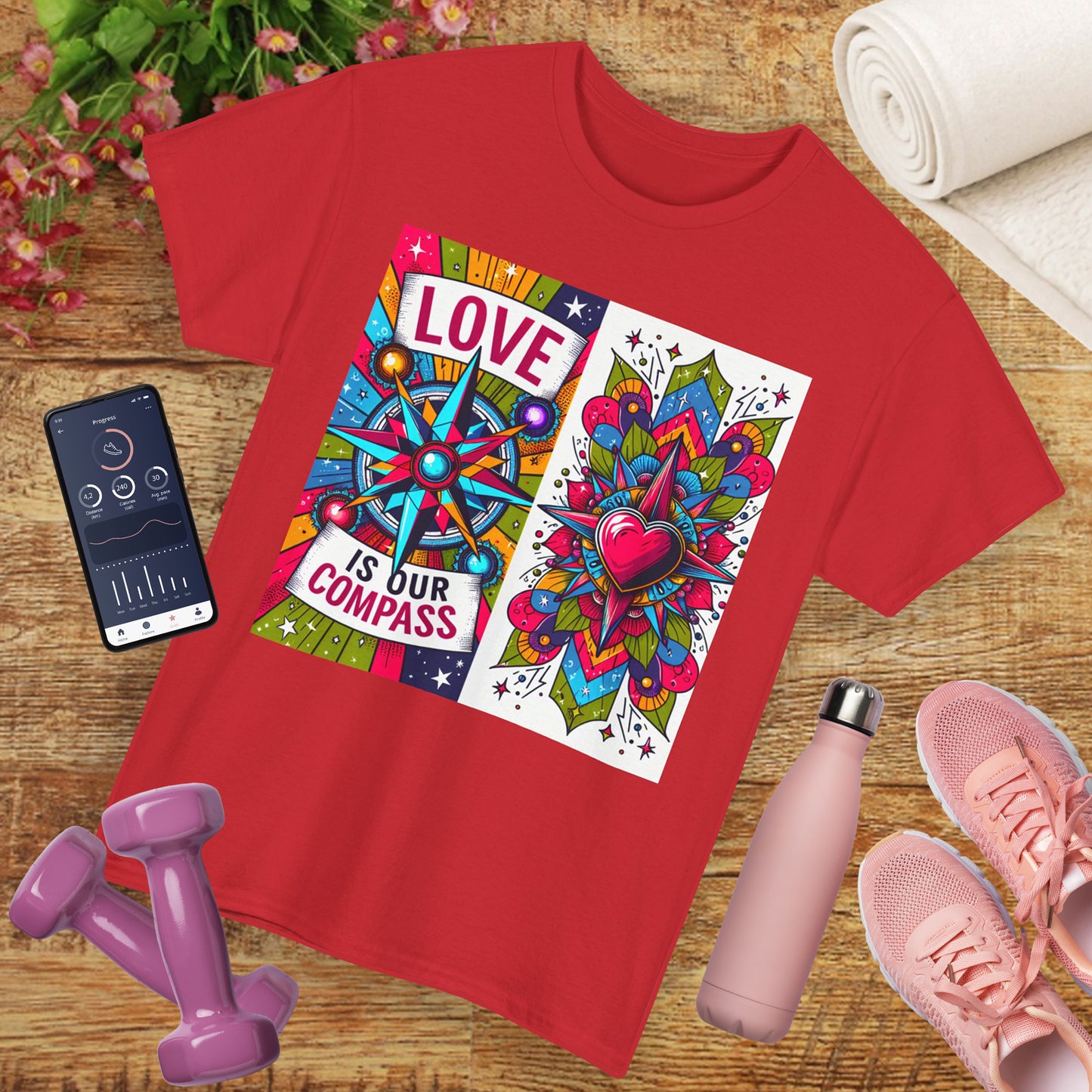 🧭HeartNorth Heavy Cotton Tee - Let Love Be the Way