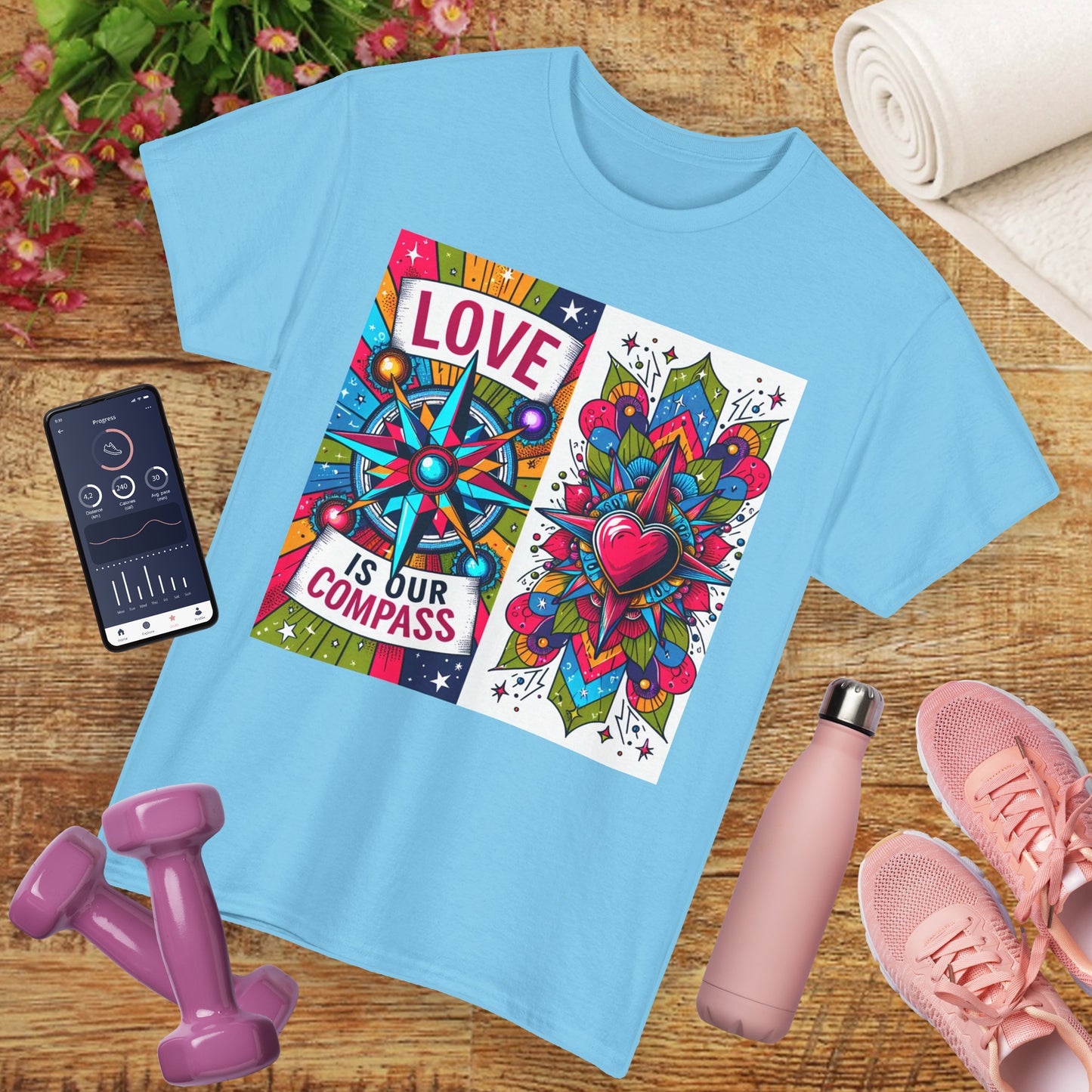🧭HeartNorth Heavy Cotton Tee - Let Love Be the Way