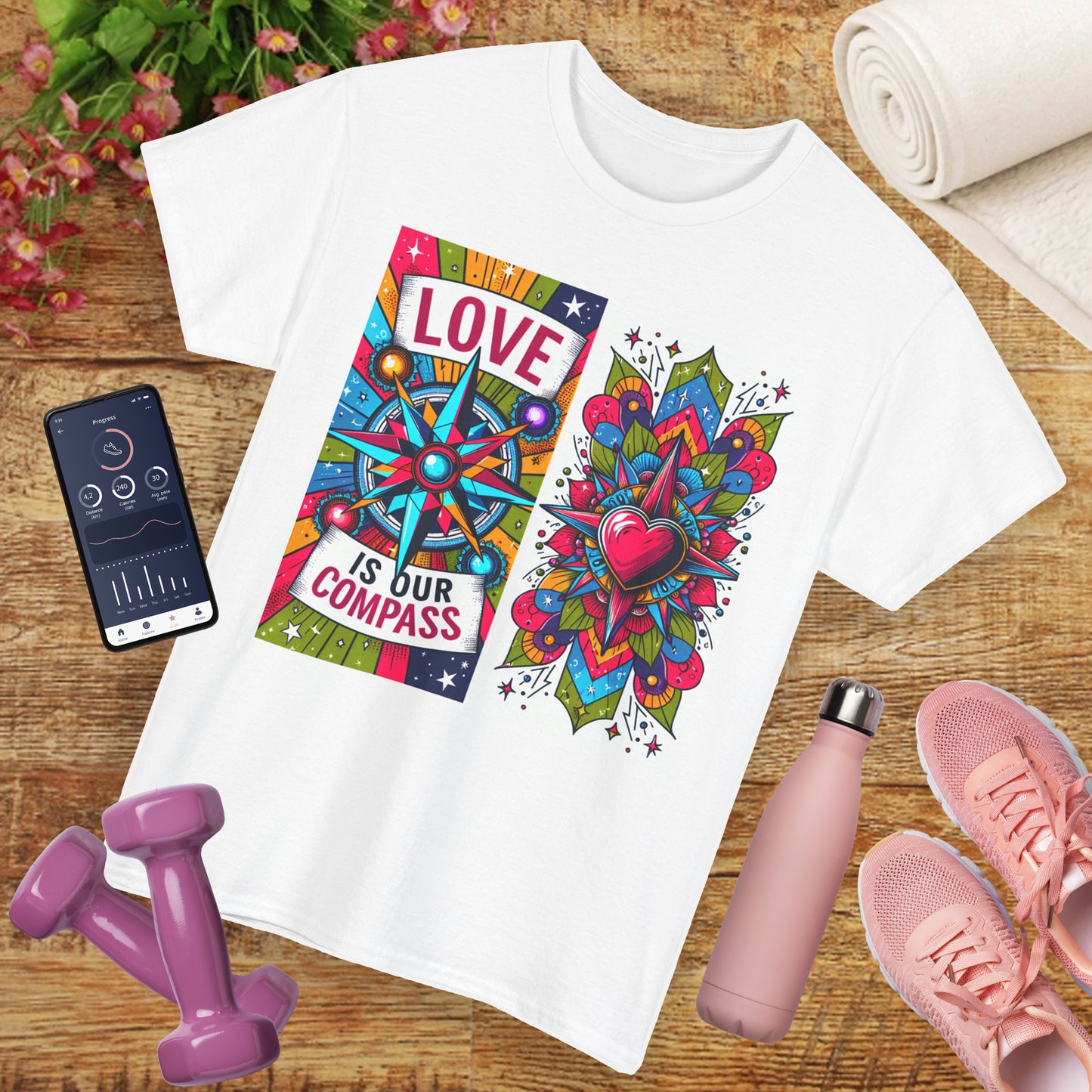 🧭HeartNorth Heavy Cotton Tee - Let Love Be the Way