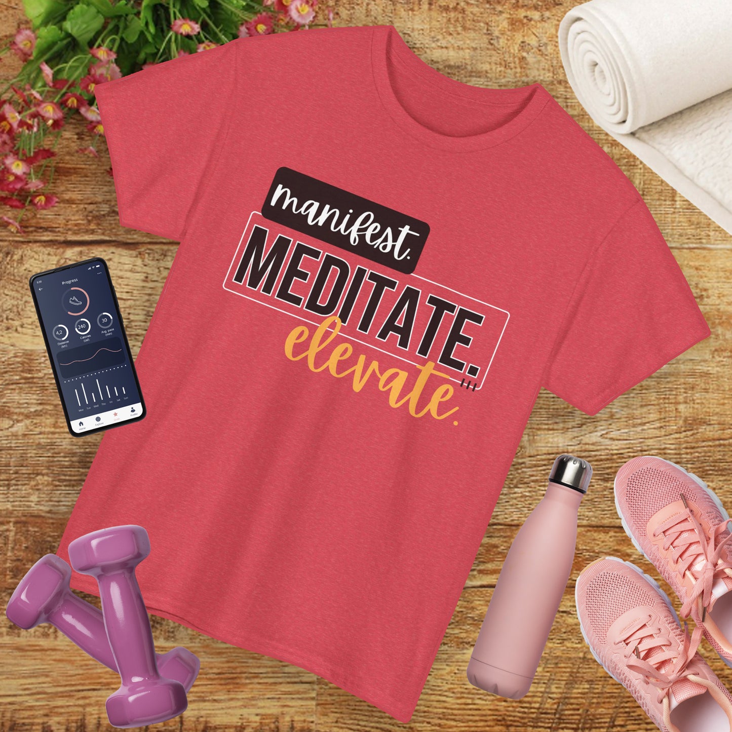 🔮Manifest, Meditate, Elevate Tee - Align, Rise, Repeat