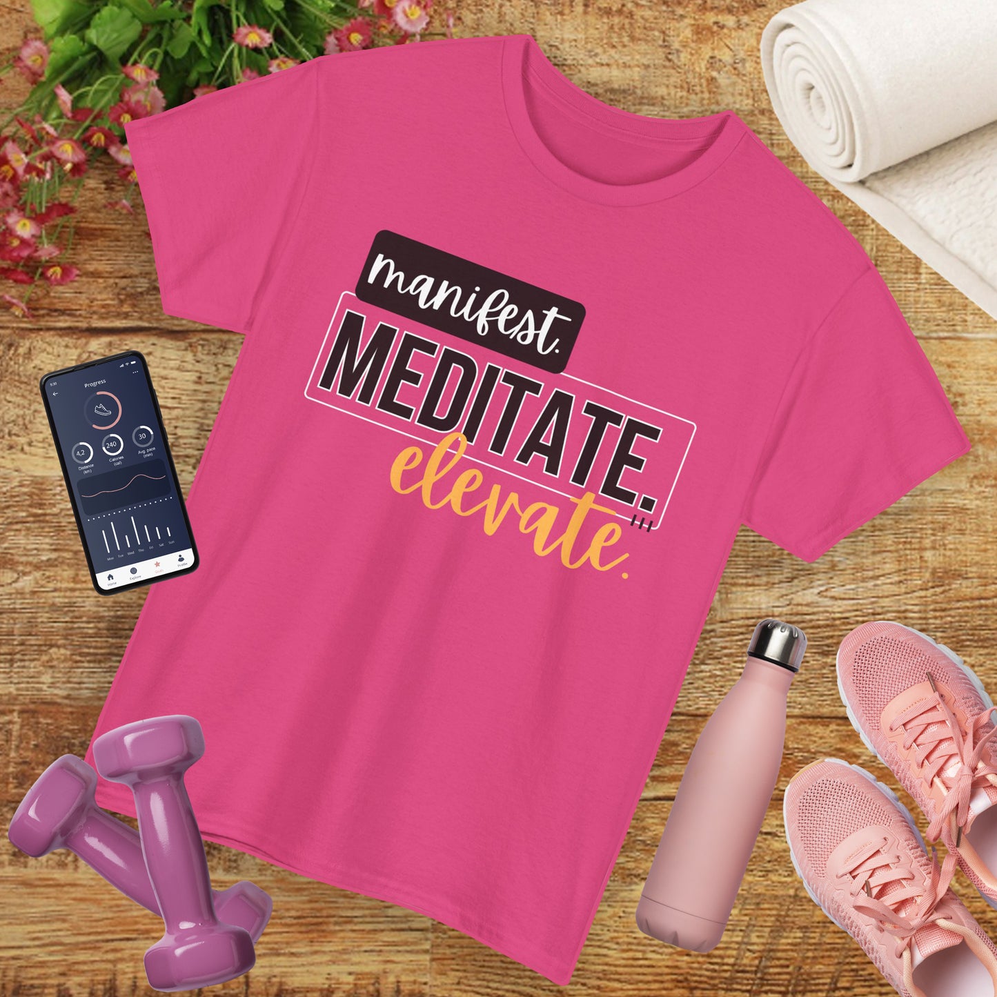 🔮Manifest, Meditate, Elevate Tee - Align, Rise, Repeat