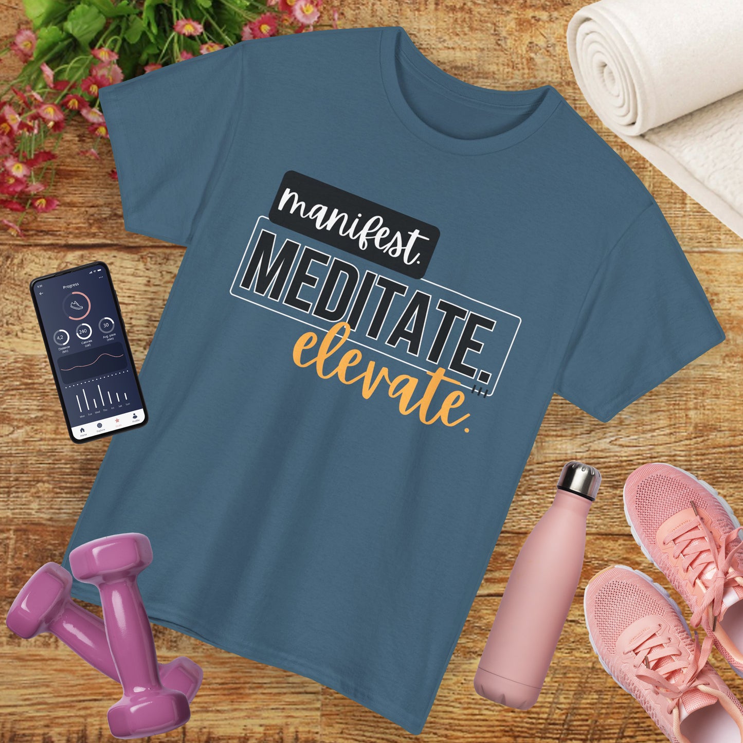 🔮Manifest, Meditate, Elevate Tee - Align, Rise, Repeat
