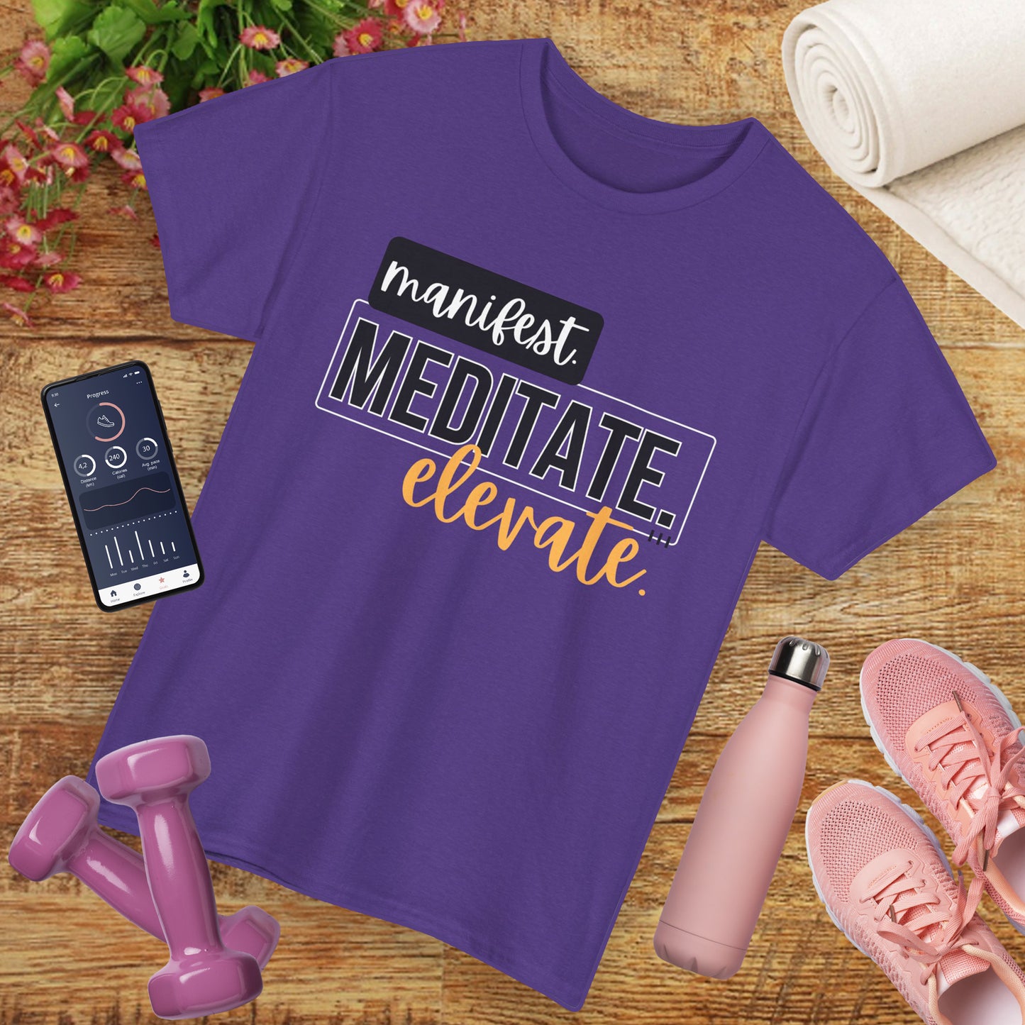 🔮Manifest, Meditate, Elevate Tee - Align, Rise, Repeat