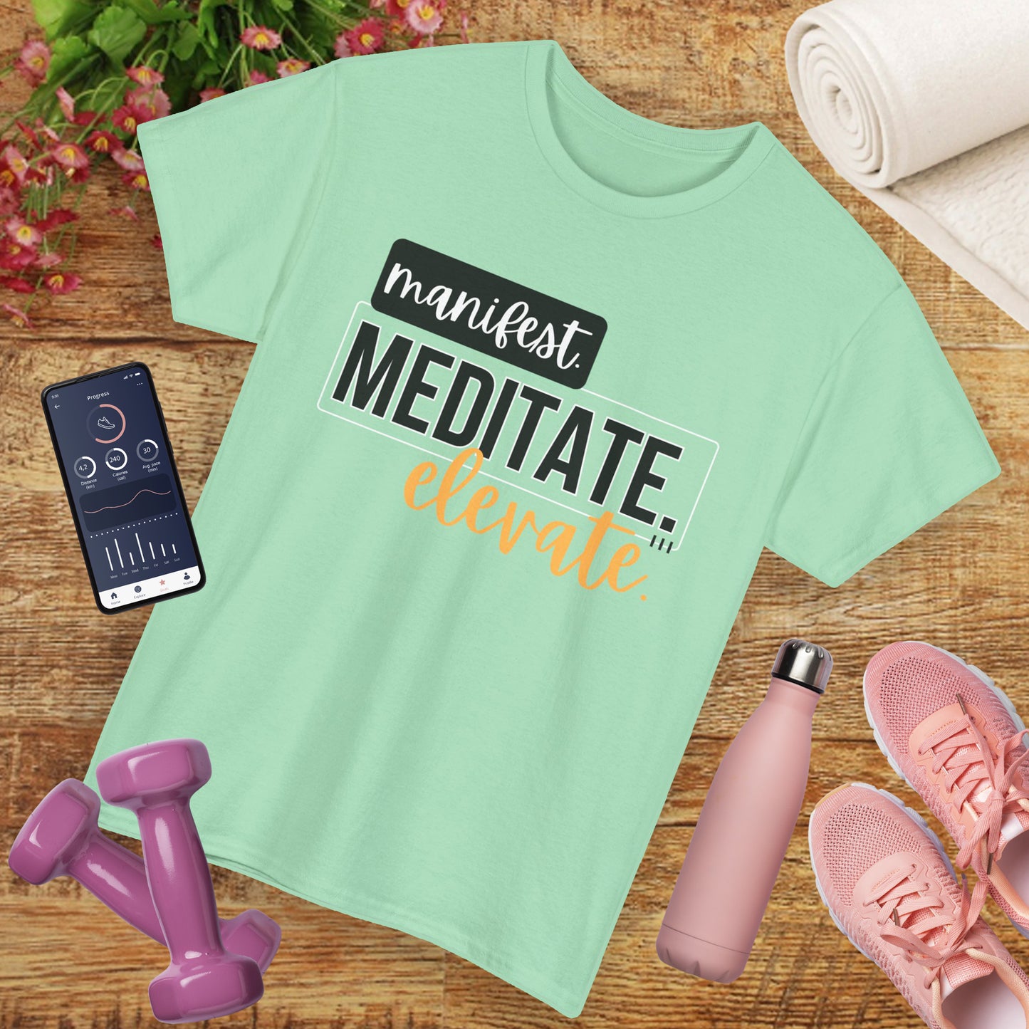🔮Manifest, Meditate, Elevate Tee - Align, Rise, Repeat