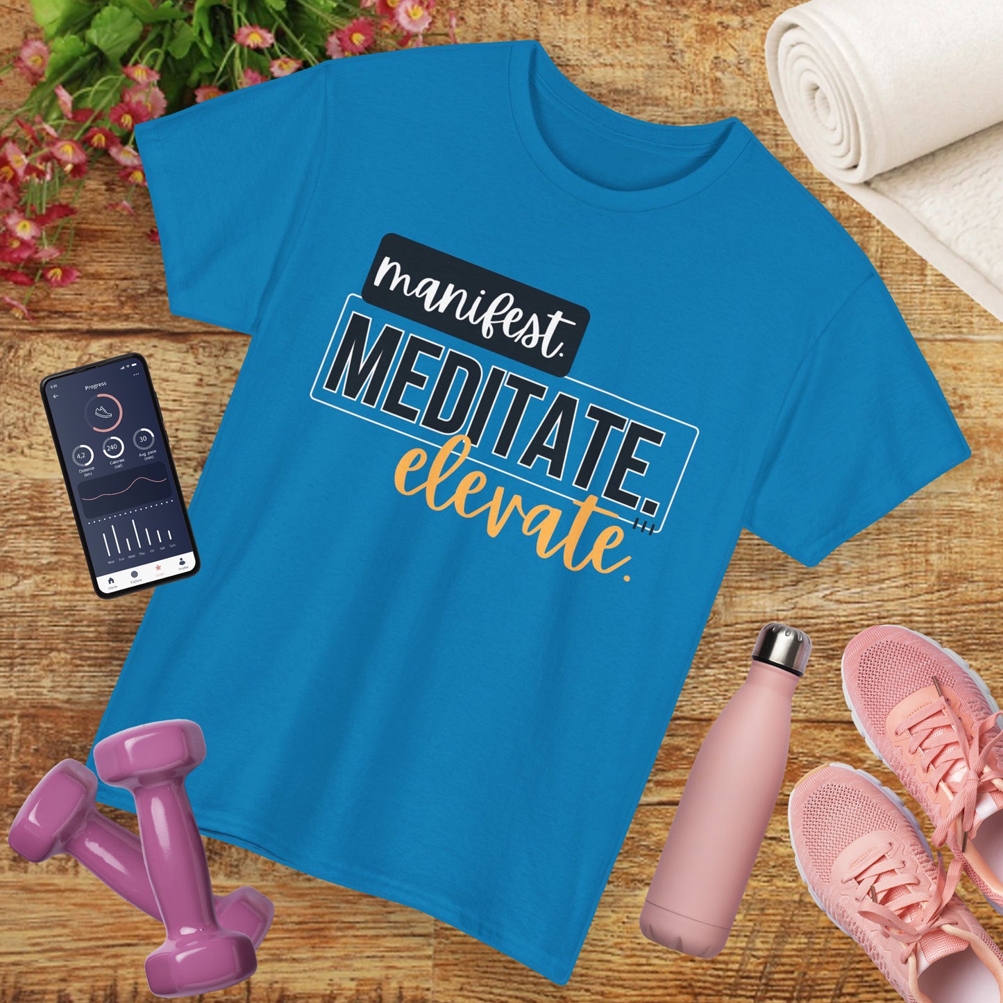 🔮Manifest, Meditate, Elevate Tee - Align, Rise, Repeat