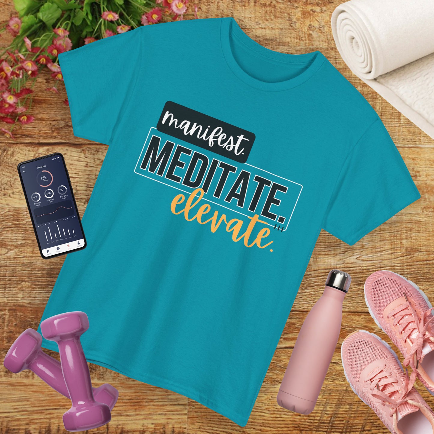 🔮Manifest, Meditate, Elevate Tee - Align, Rise, Repeat