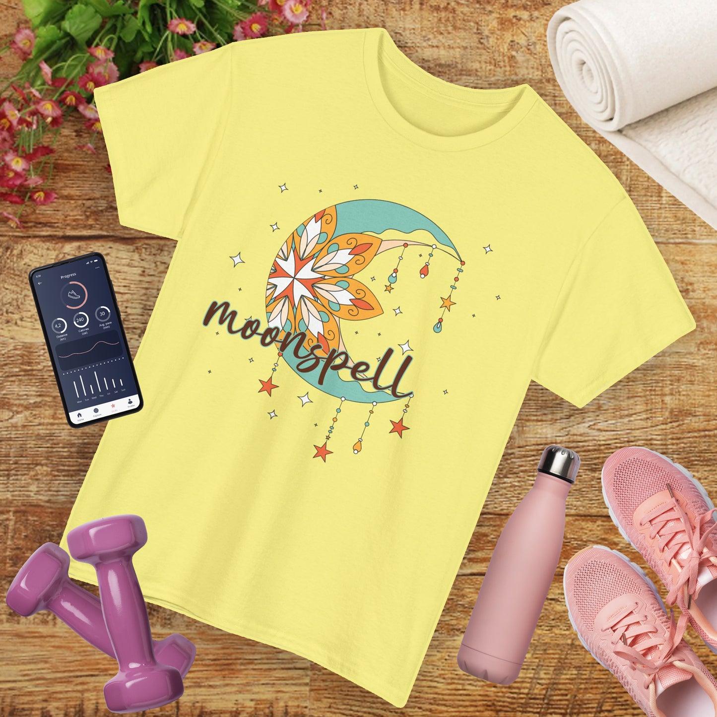 🌙 Moonspell Magic Heavy Cotton Tee - Embrace Your Boho Spirit