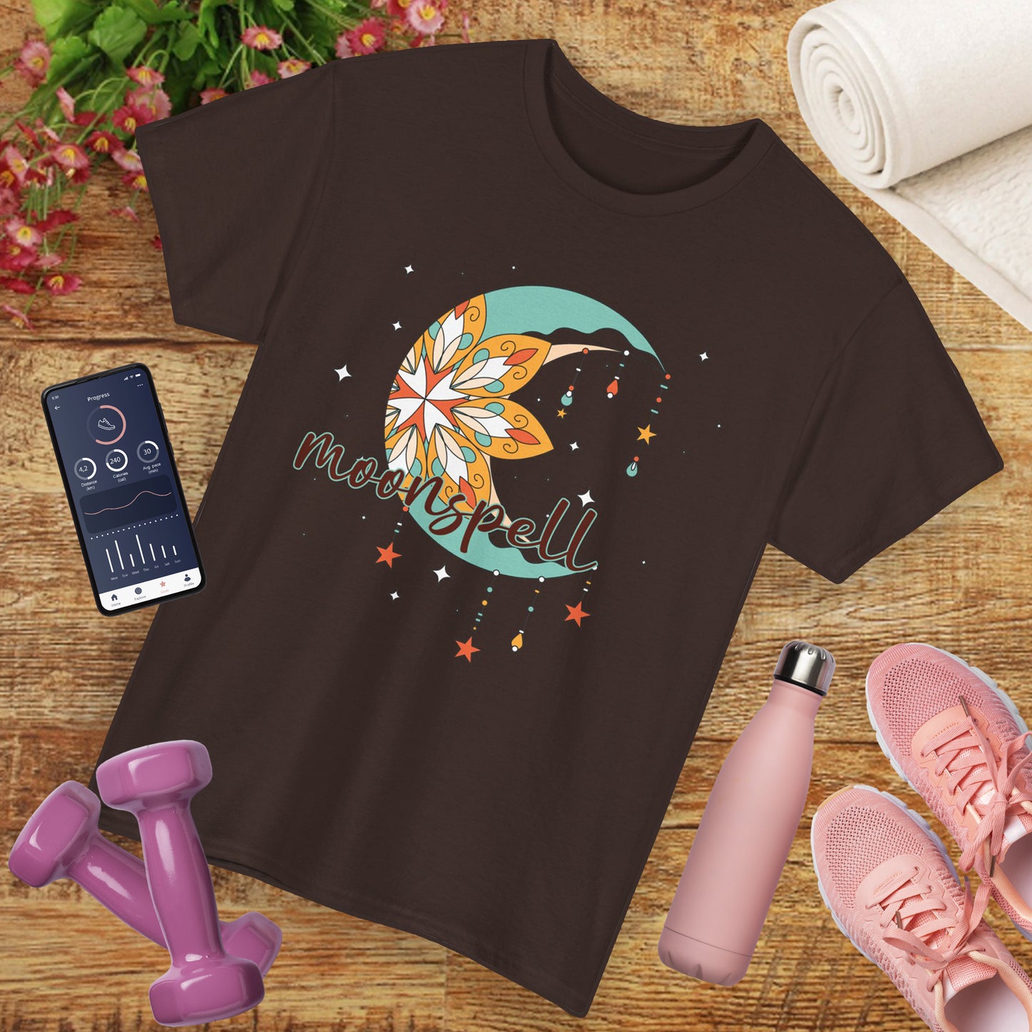 🌙 Moonspell Magic Heavy Cotton Tee - Embrace Your Boho Spirit