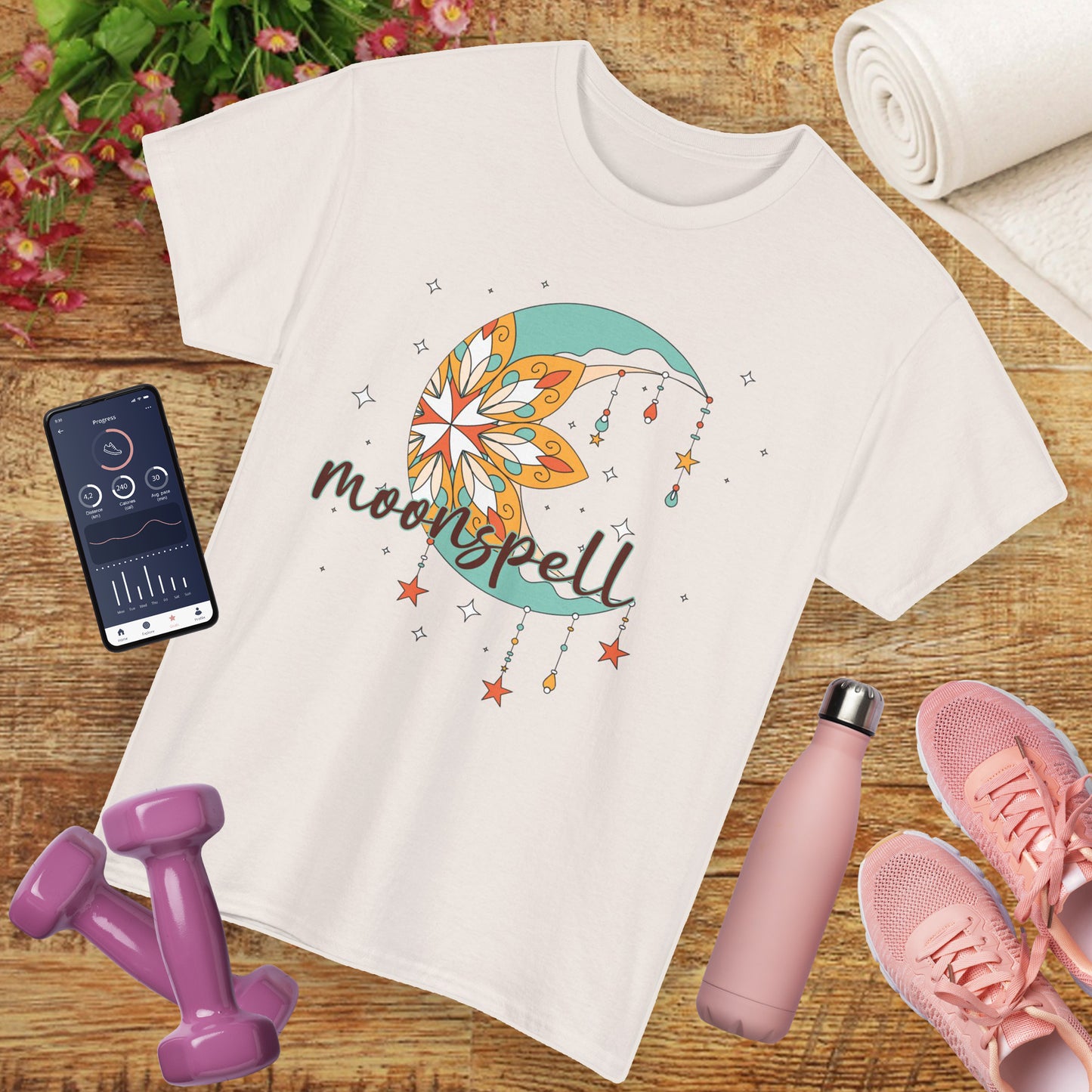 🌙 Moonspell Magic Heavy Cotton Tee - Embrace Your Boho Spirit