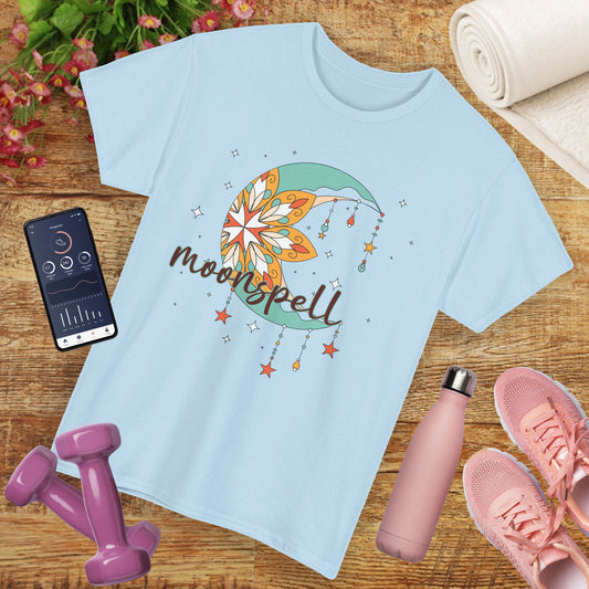🌙 Moonspell Magic Heavy Cotton Tee - Embrace Your Boho Spirit