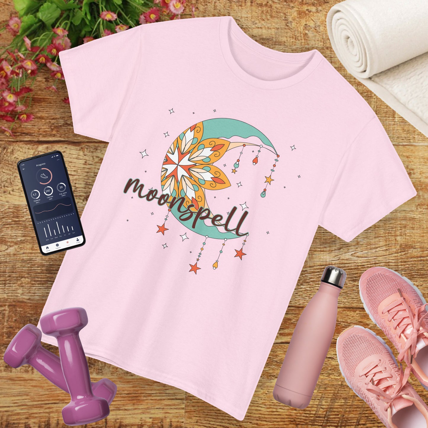 🌙 Moonspell Magic Heavy Cotton Tee - Embrace Your Boho Spirit