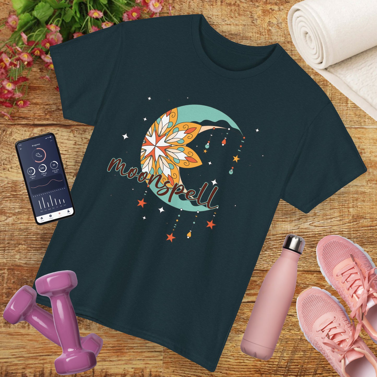 🌙 Moonspell Magic Heavy Cotton Tee - Embrace Your Boho Spirit