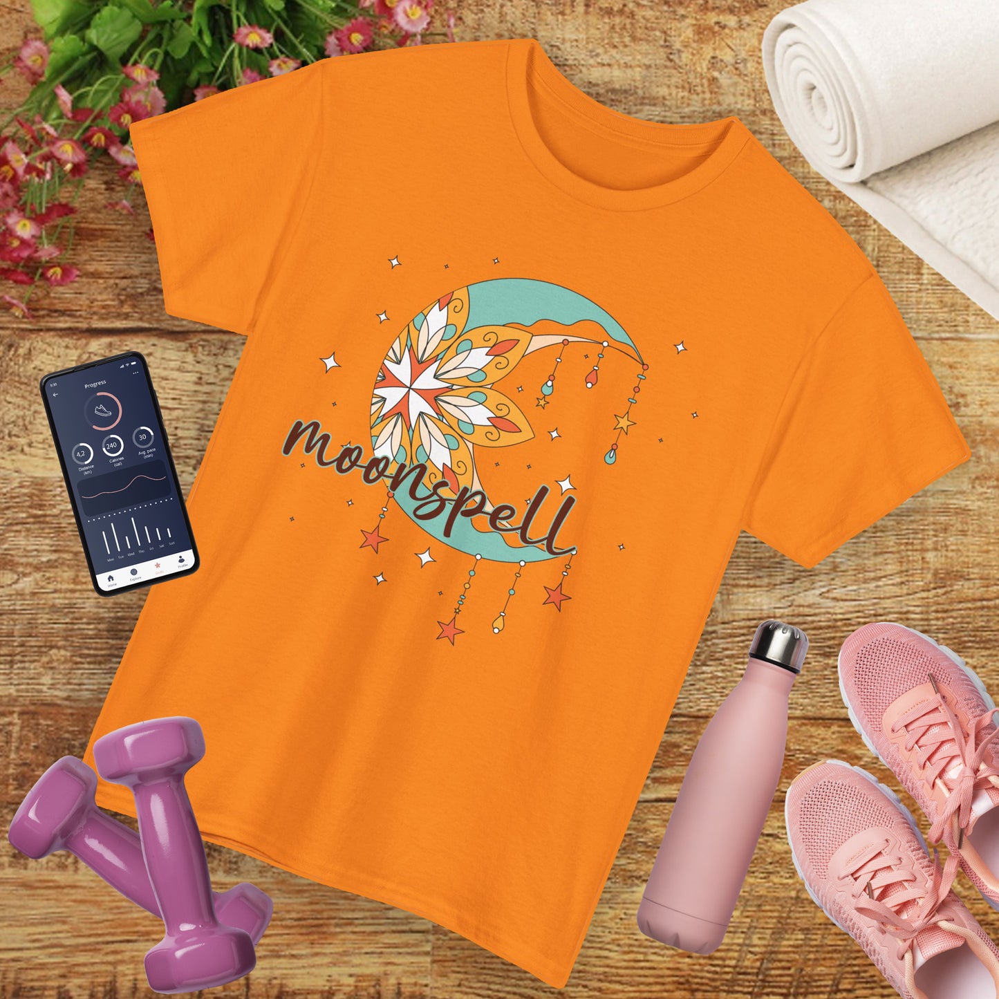 🌙 Moonspell Magic Heavy Cotton Tee - Embrace Your Boho Spirit