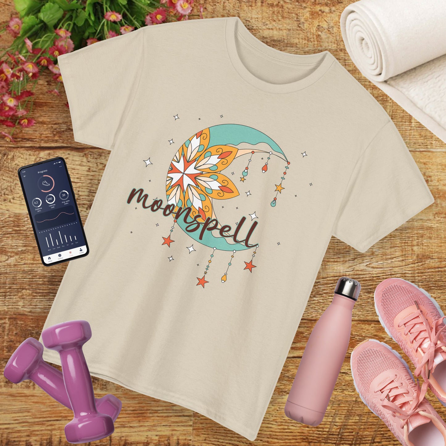 🌙 Moonspell Magic Heavy Cotton Tee - Embrace Your Boho Spirit