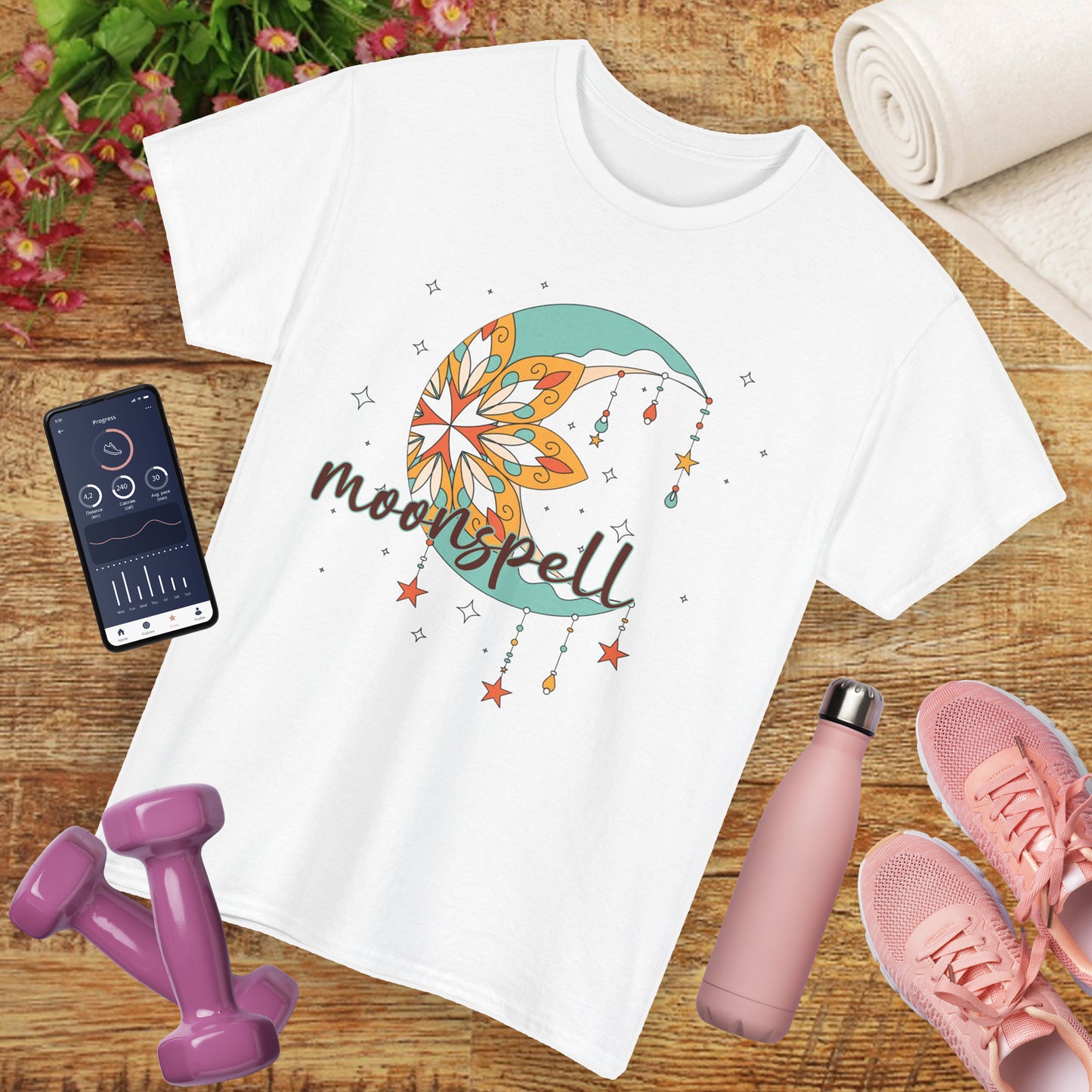 🌙 Moonspell Magic Heavy Cotton Tee - Embrace Your Boho Spirit