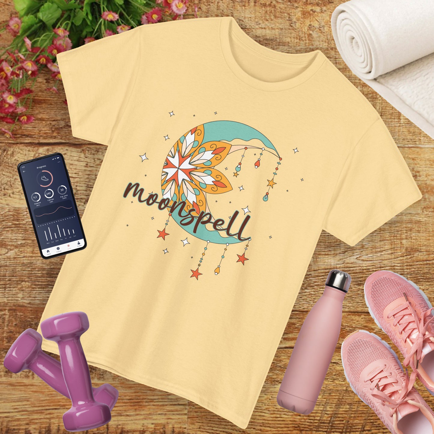 🌙 Moonspell Magic Heavy Cotton Tee - Embrace Your Boho Spirit