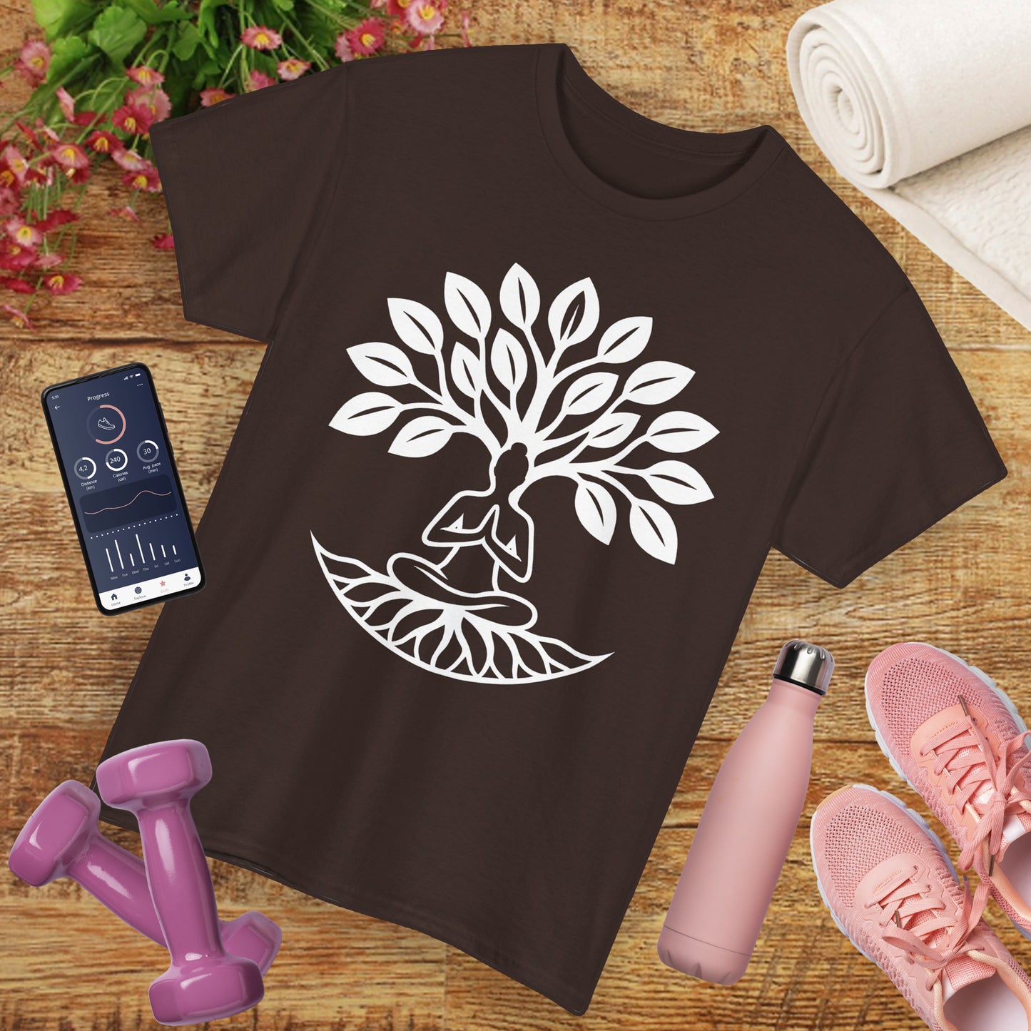 "Rooted in Presence" - Tree of Life & Meditative Balance Heavy Cotton Tee