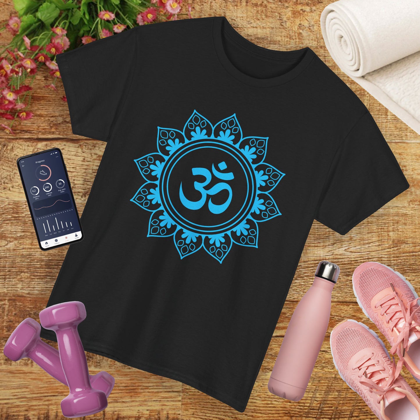 Tranquil OM Mandala Heavy Cotton Tee - Embrace Peace Within