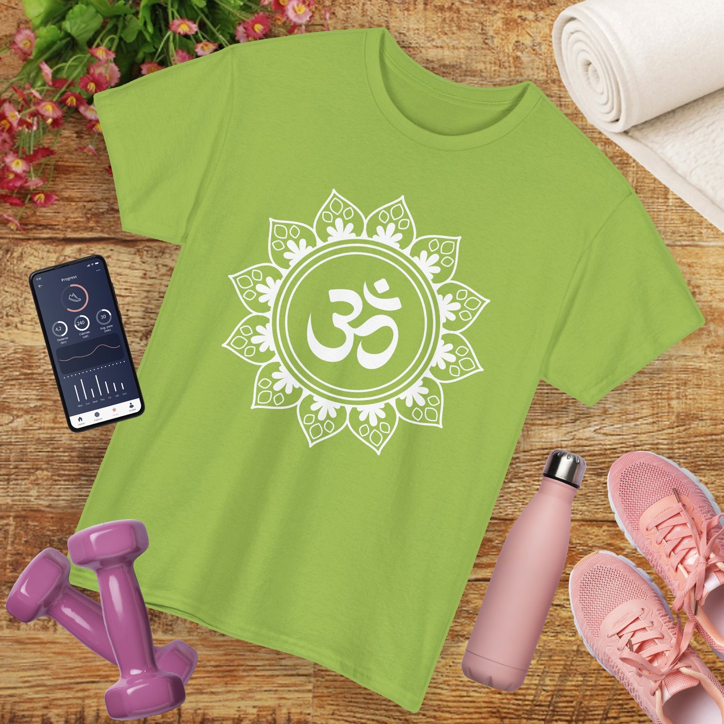 Tranquil OM Mandala Heavy Cotton Tee - Embrace Peace Within