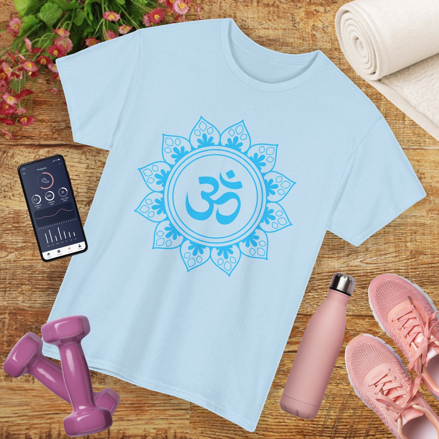 Tranquil OM Mandala Heavy Cotton Tee - Embrace Peace Within