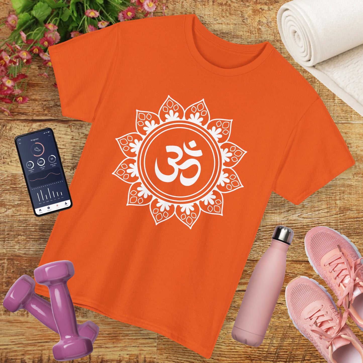 Tranquil OM Mandala Heavy Cotton Tee - Embrace Peace Within