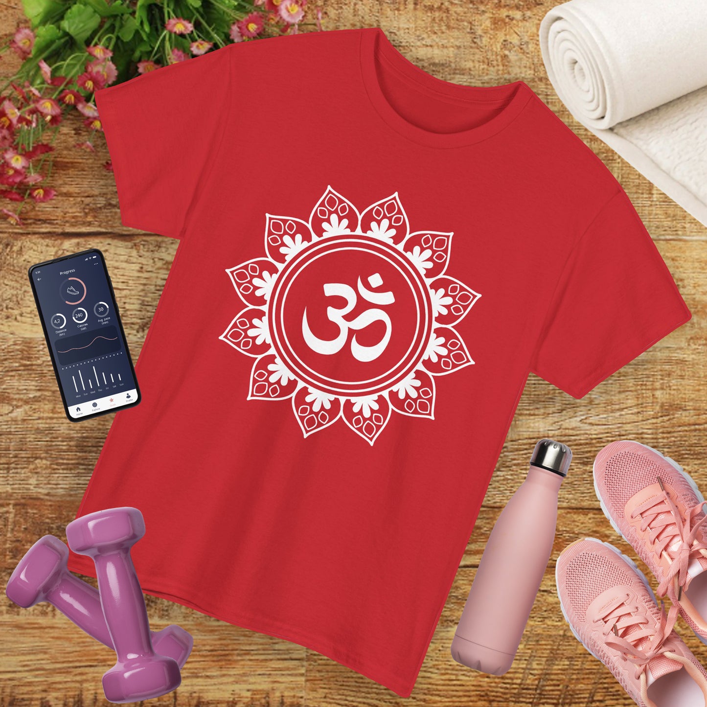 Tranquil OM Mandala Heavy Cotton Tee - Embrace Peace Within