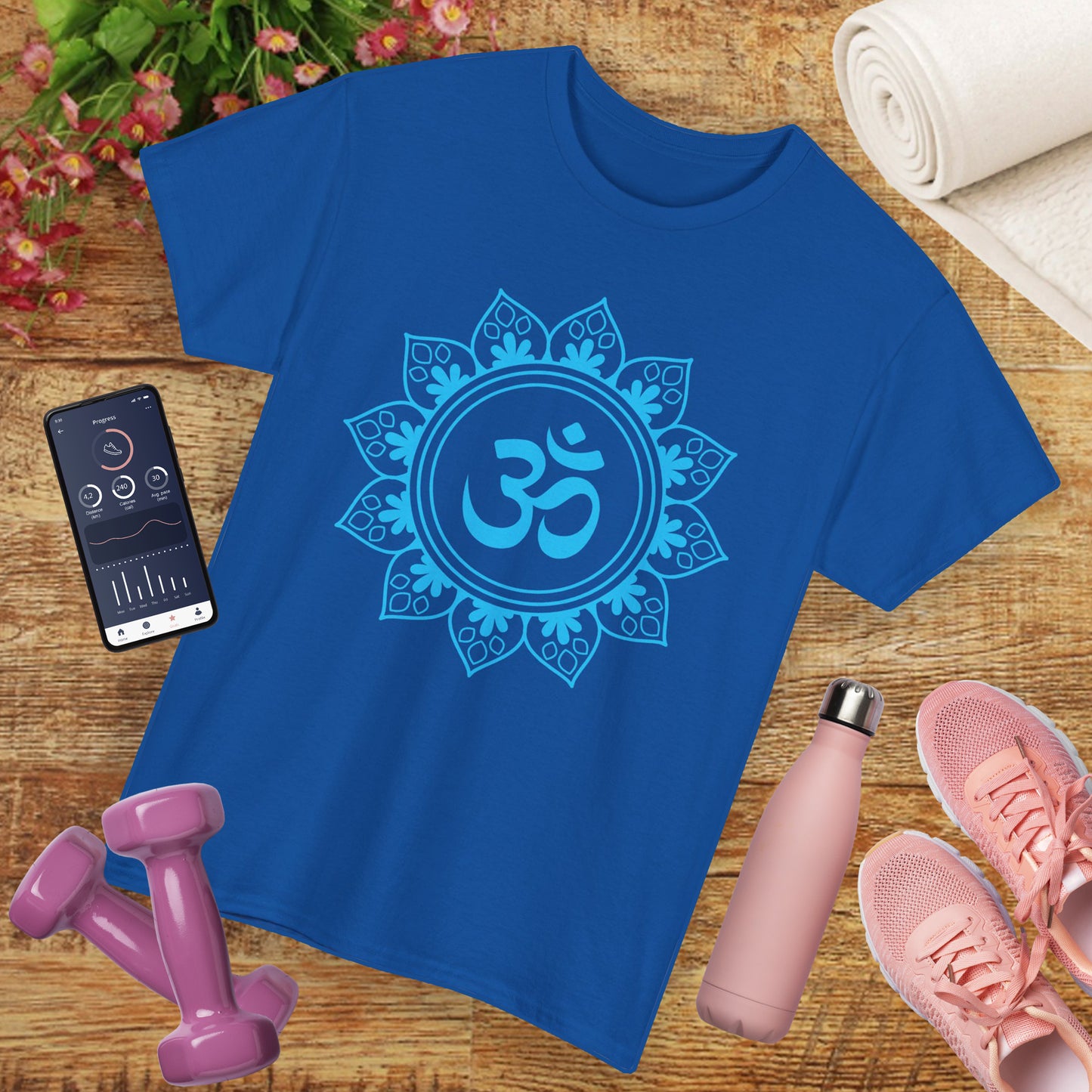 Tranquil OM Mandala Heavy Cotton Tee - Embrace Peace Within