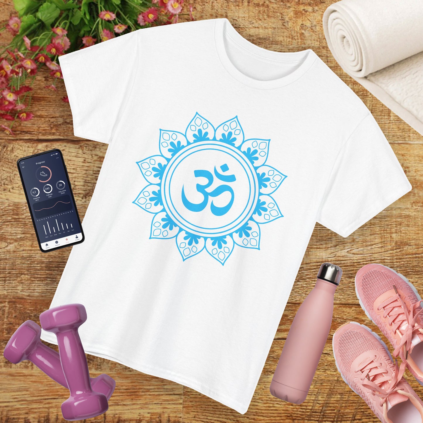 Tranquil OM Mandala Heavy Cotton Tee - Embrace Peace Within