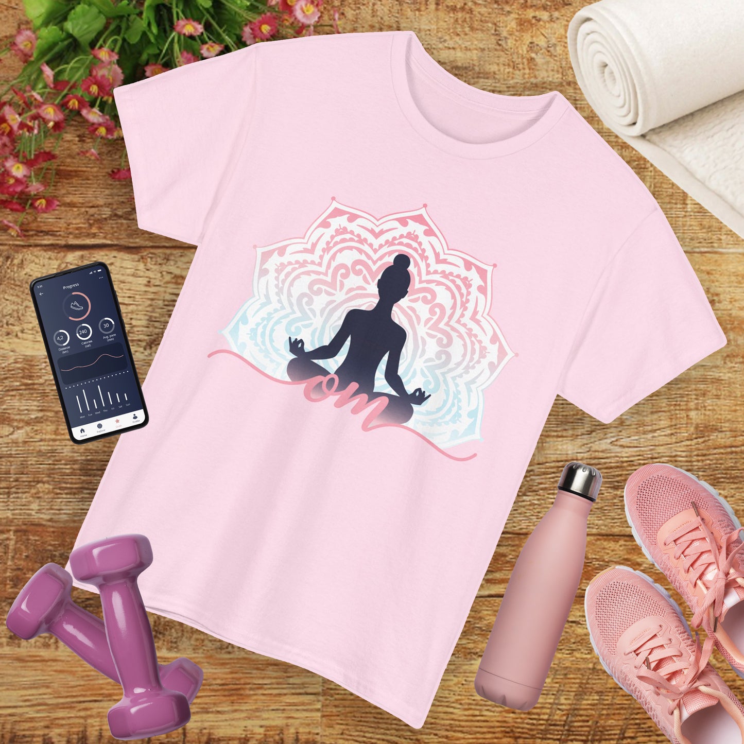 “Om Within” - Heavy Cotton Tee - Peaceful Presence & Mandala Energy